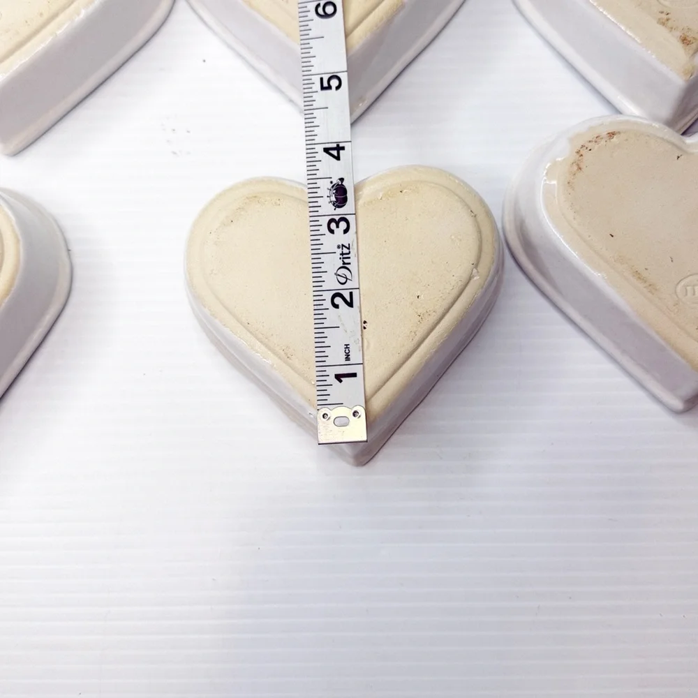 William Sonoma Heart-Shaped White Ceramic Ramekin Set